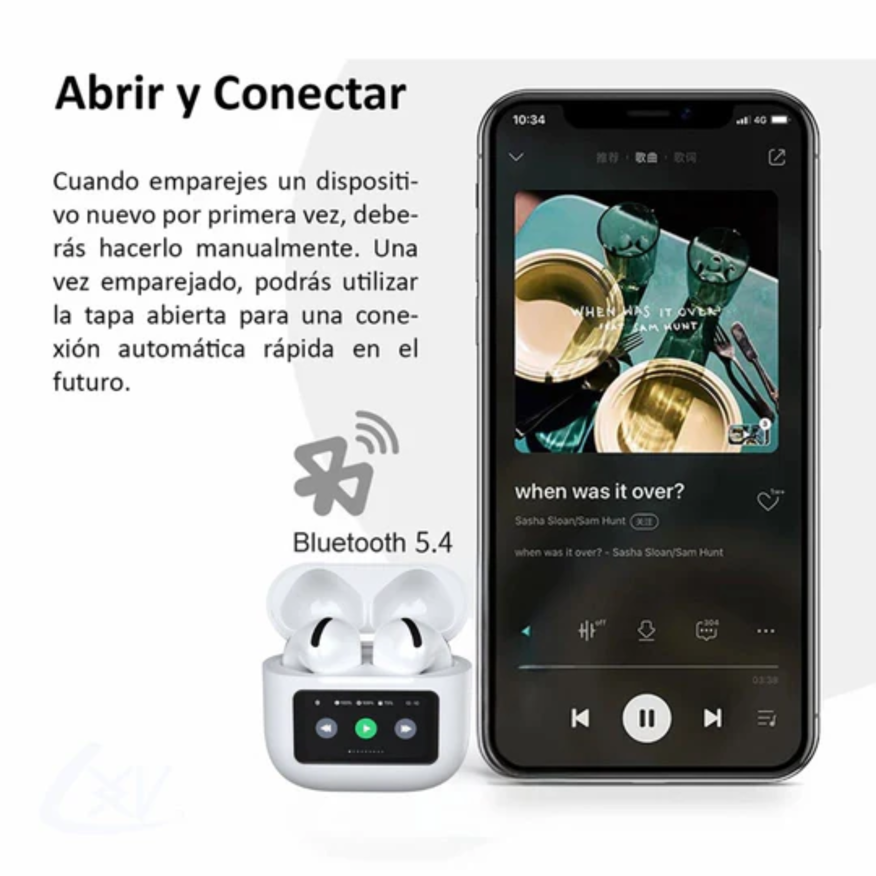 Audifonos Pro Bluetooth Pantalla Táctil